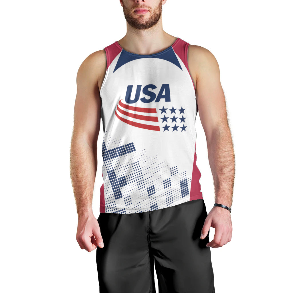 Personalized USA 2024 Soccer Men Tank Top The Stars and Stripes Go Champion - Wonder Print Shop