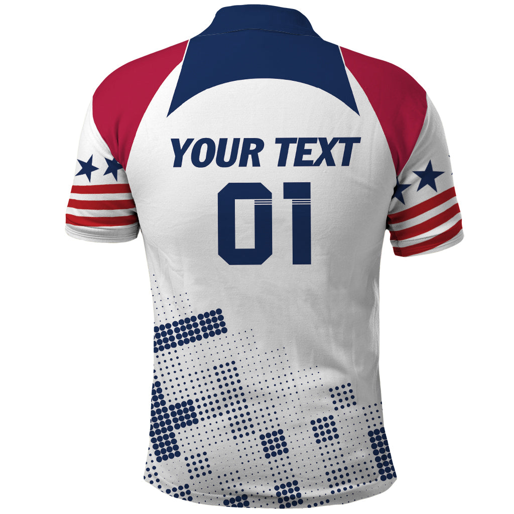 Personalized USA 2024 Soccer Polo Shirt The Stars and Stripes Go Champion - Wonder Print Shop