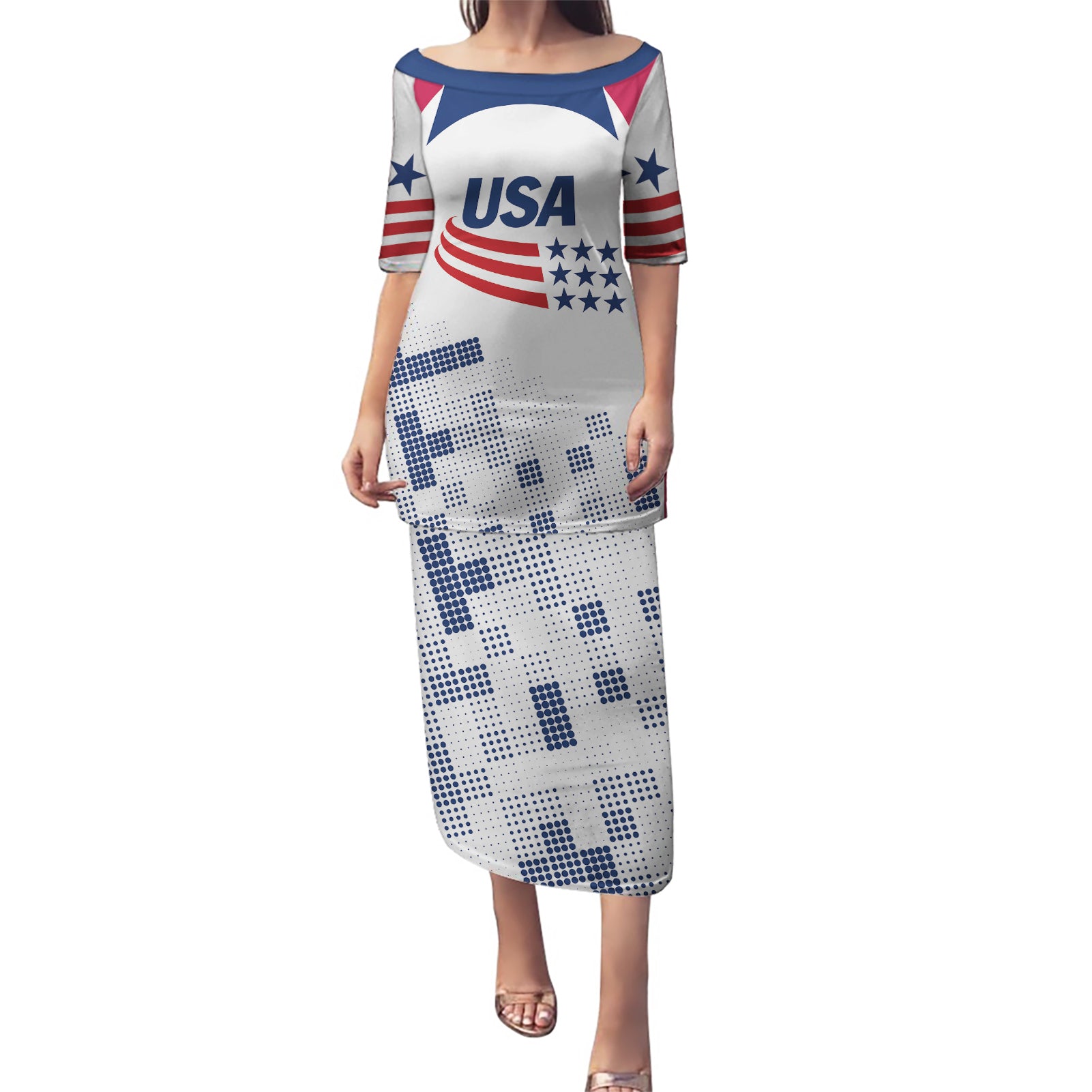 Personalized USA 2024 Soccer Puletasi The Stars and Stripes Go Champion - Wonder Print Shop