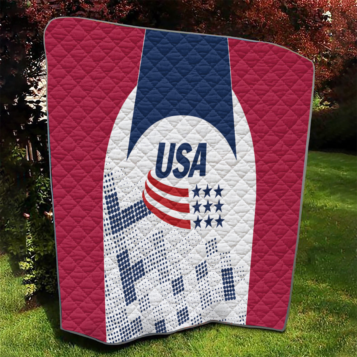 USA 2024 Soccer Quilt The Stars and Stripes Go Champion - Wonder Print Shop