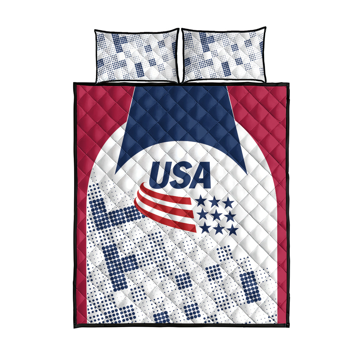 USA 2024 Soccer Quilt Bed Set The Stars and Stripes Go Champion - Wonder Print Shop