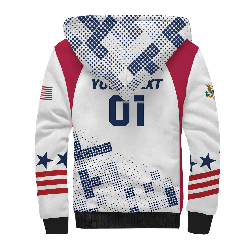 Personalized USA 2024 Soccer Sherpa Hoodie The Stars and Stripes Go Champion - Wonder Print Shop