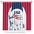 USA 2024 Soccer Shower Curtain The Stars and Stripes Go Champion