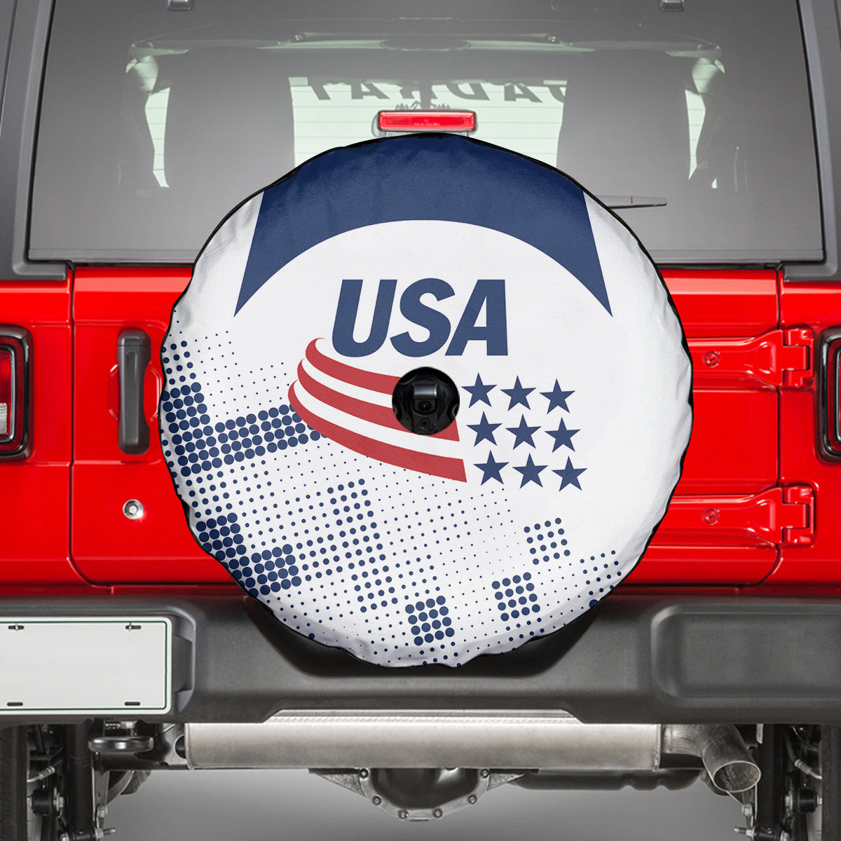 USA 2024 Soccer Spare Tire Cover The Stars and Stripes Go Champion - Wonder Print Shop