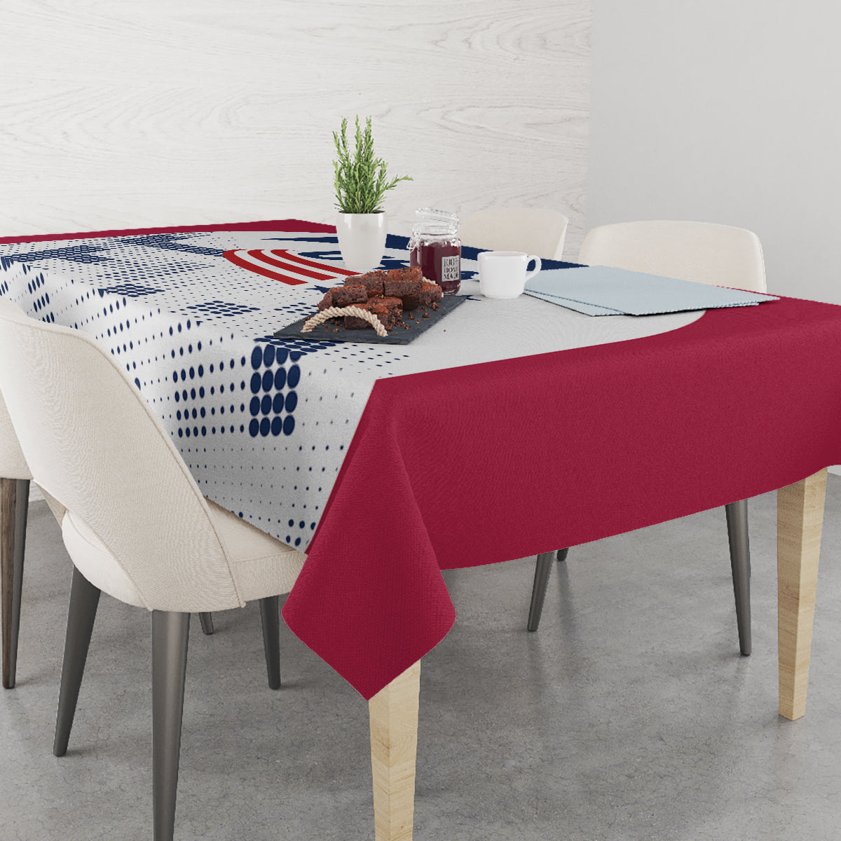 USA 2024 Soccer Tablecloth The Stars and Stripes Go Champion - Wonder Print Shop