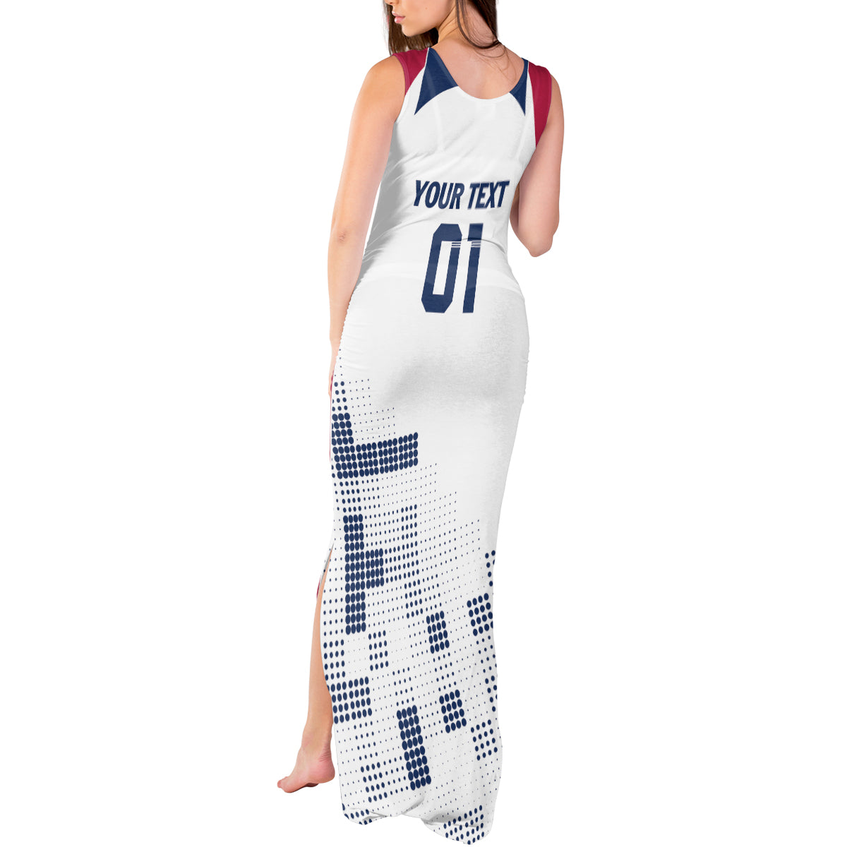 Personalized USA 2024 Soccer Tank Maxi Dress The Stars and Stripes Go Champion - Wonder Print Shop