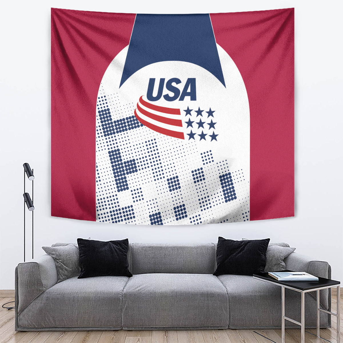 USA 2024 Soccer Tapestry The Stars and Stripes Go Champion - Wonder Print Shop