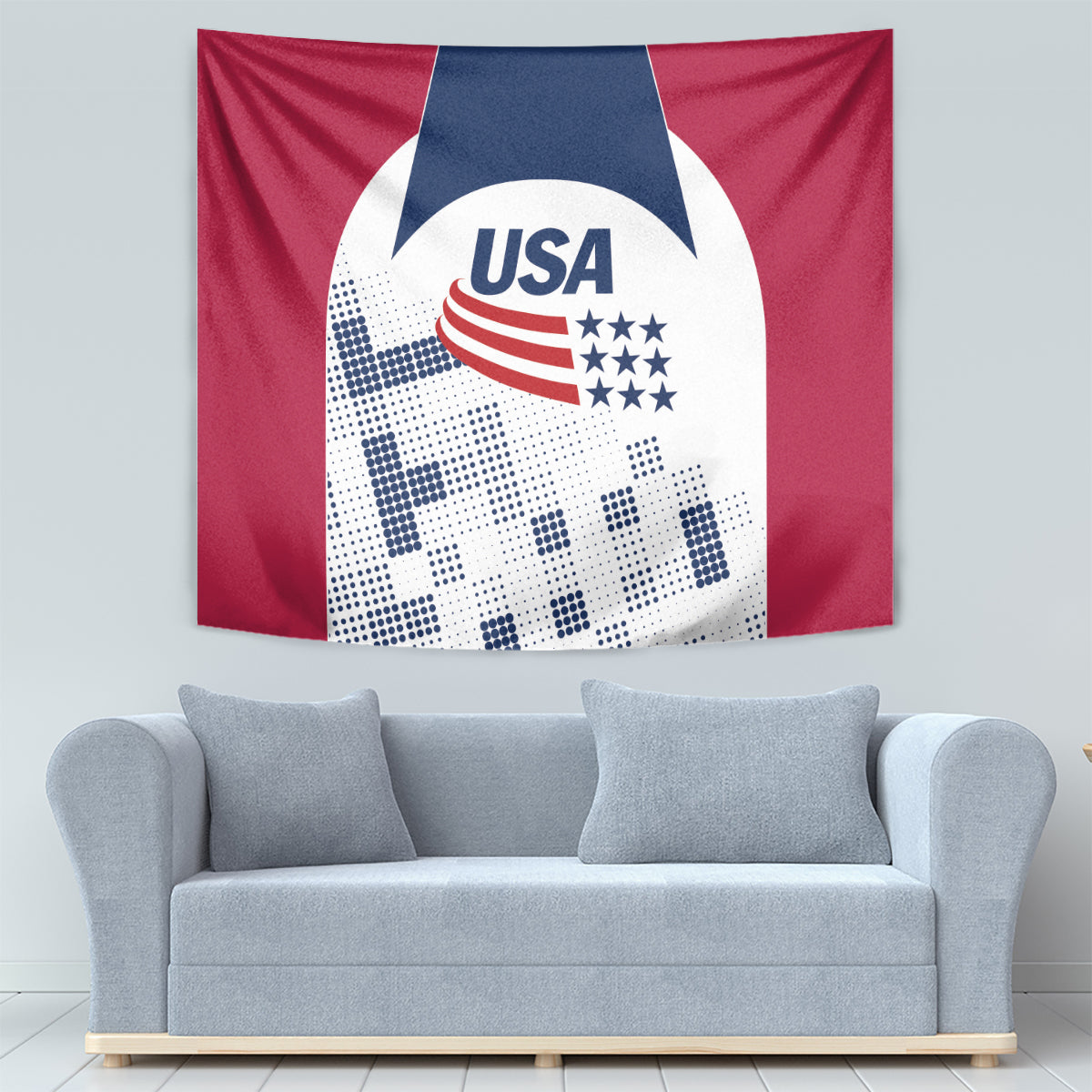 USA 2024 Soccer Tapestry The Stars and Stripes Go Champion - Wonder Print Shop