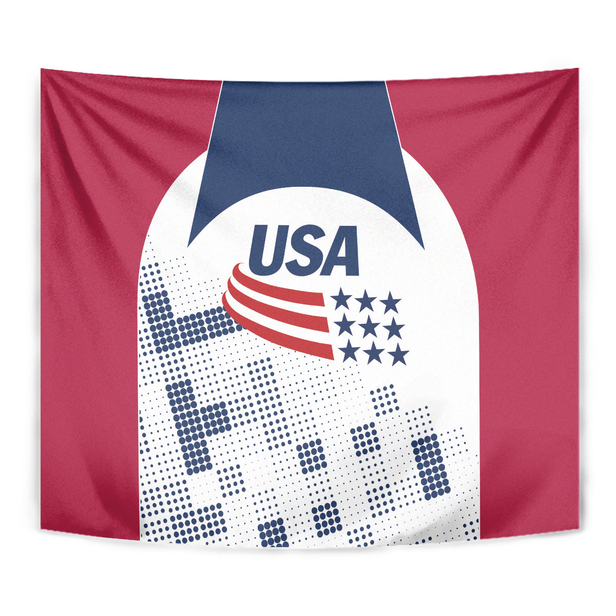 USA 2024 Soccer Tapestry The Stars and Stripes Go Champion - Wonder Print Shop