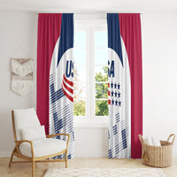 USA 2024 Soccer Window Curtain The Stars and Stripes Go Champion - Wonder Print Shop