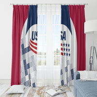 USA 2024 Soccer Window Curtain The Stars and Stripes Go Champion - Wonder Print Shop