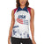 Personalized USA 2024 Soccer Women Sleeveless Polo Shirt The Stars and Stripes Go Champion - Wonder Print Shop