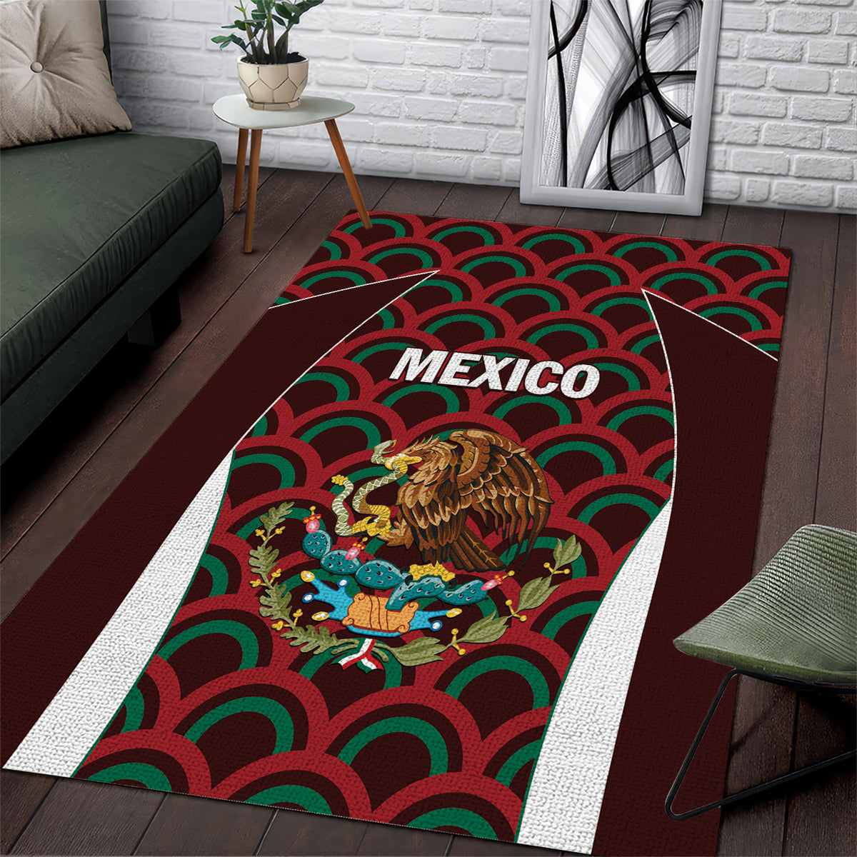 Mexico 2024 Football Area Rug Come On El Tri - Wonder Print Shop