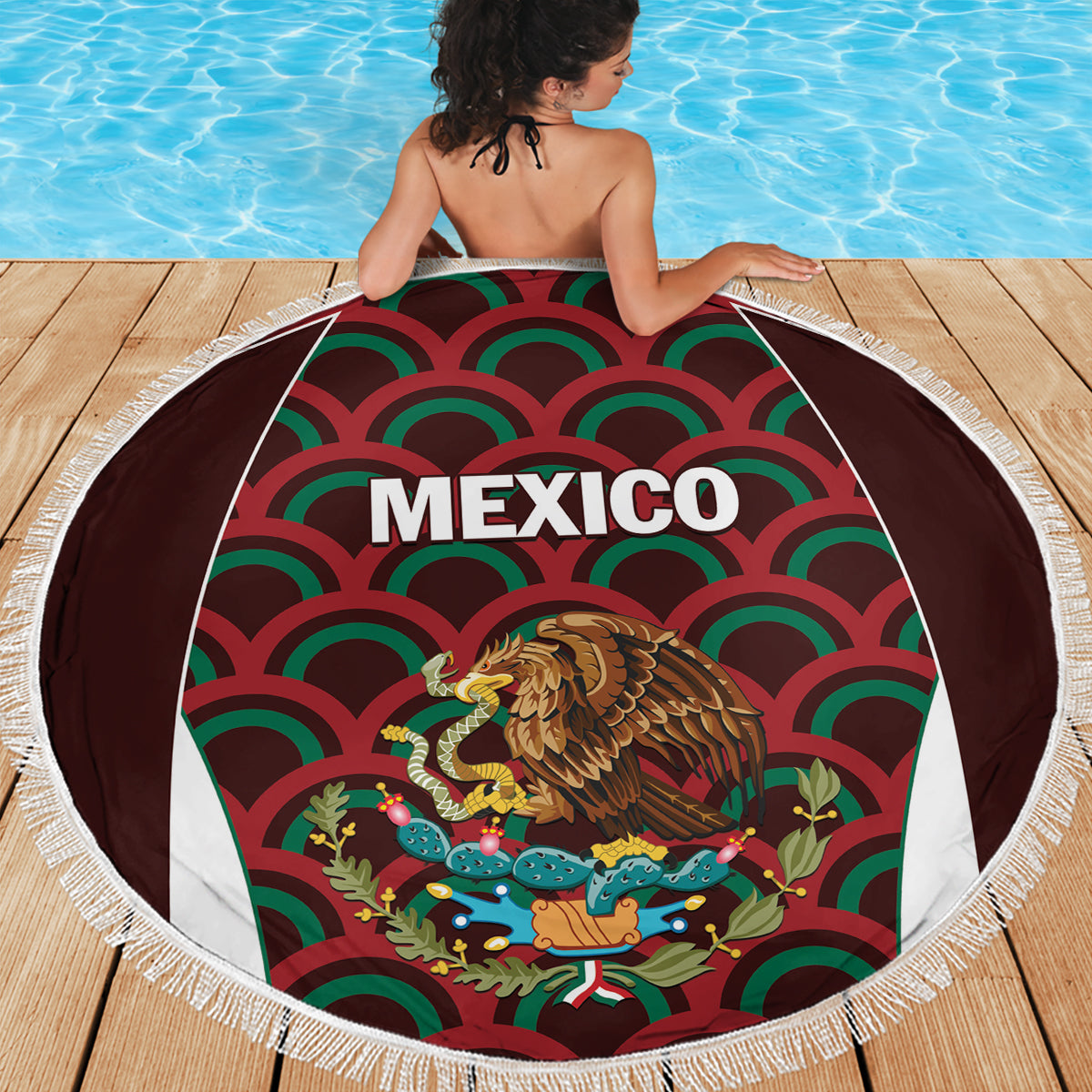 Mexico 2024 Football Beach Blanket Come On El Tri - Wonder Print Shop