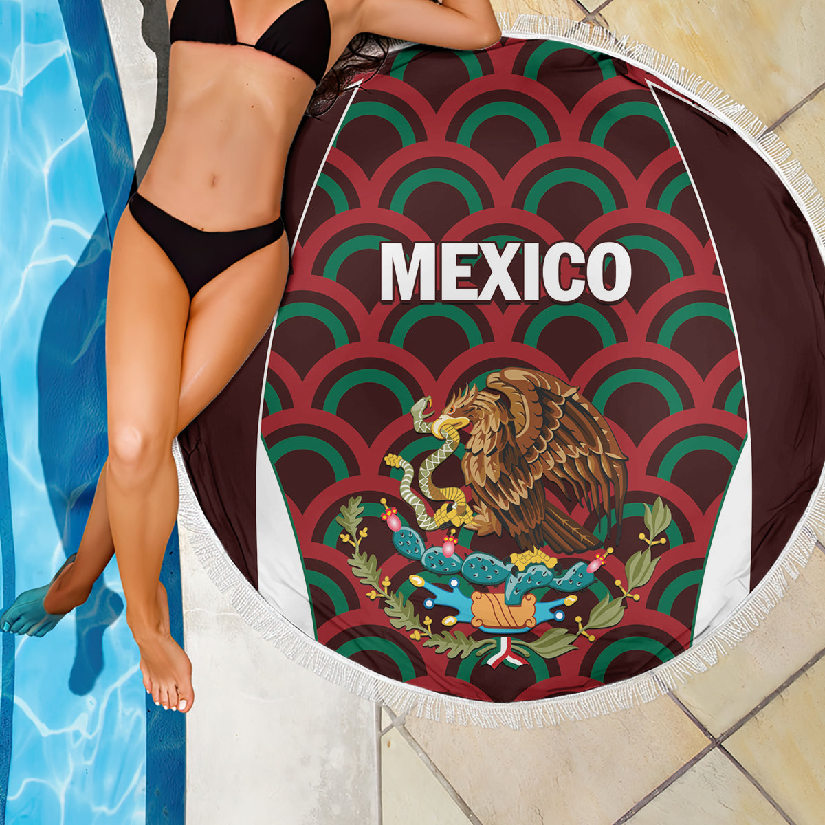 Mexico 2024 Football Beach Blanket Come On El Tri - Wonder Print Shop