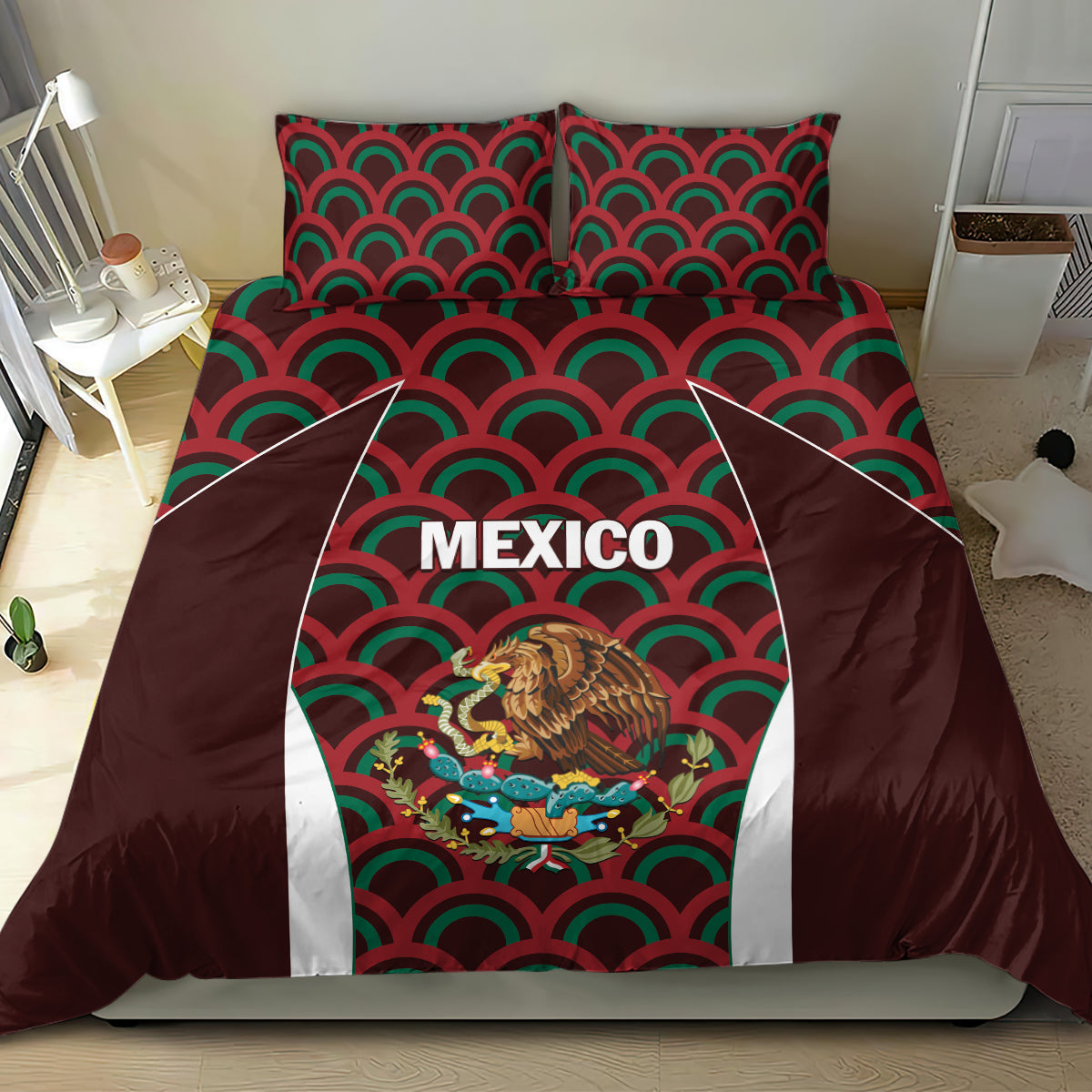 Mexico 2024 Football Bedding Set Come On El Tri - Wonder Print Shop