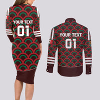 Personalized Mexico 2024 Football Couples Matching Long Sleeve Bodycon Dress and Long Sleeve Button Shirt Come On El Tri - Wonder Print Shop