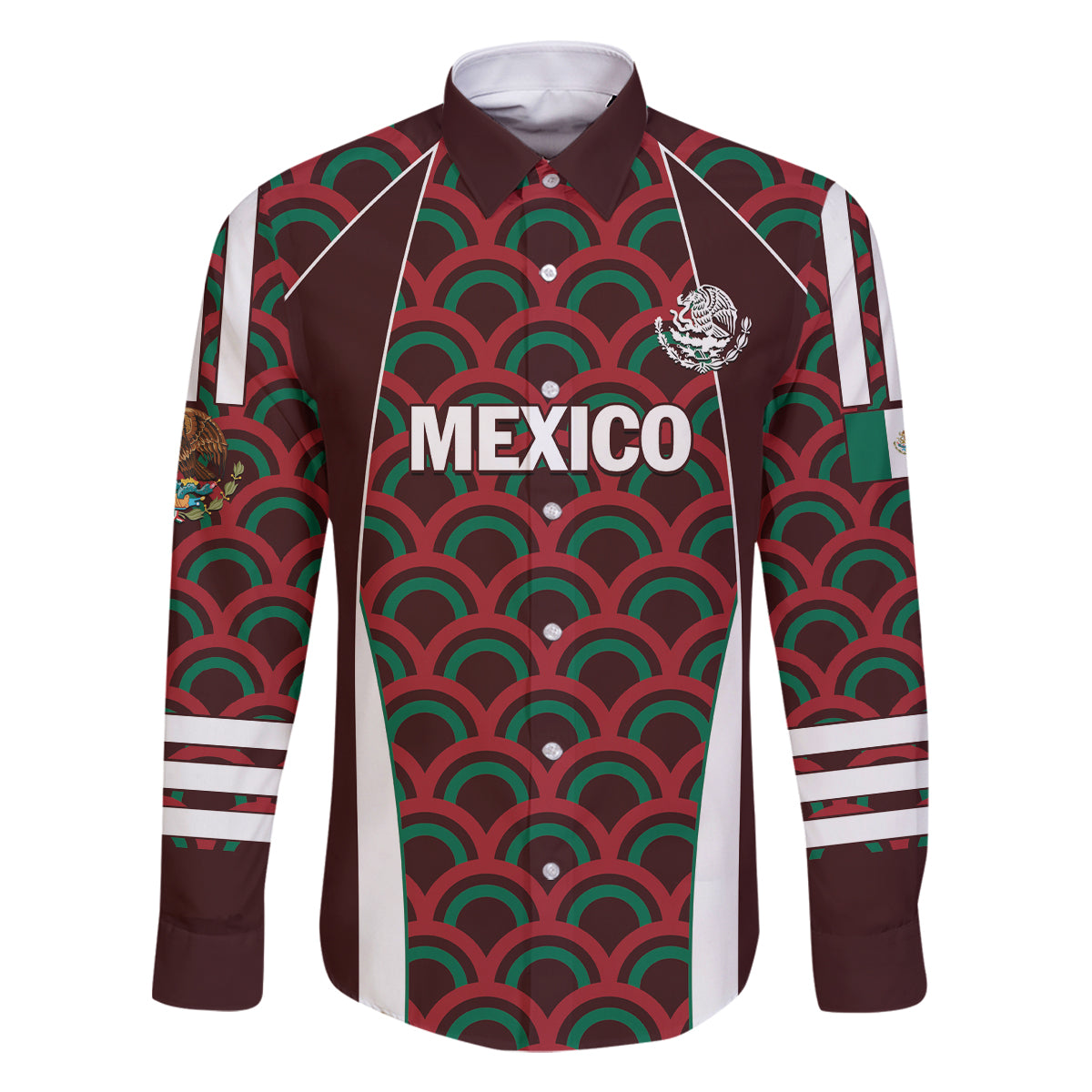 Personalized Mexico 2024 Football Family Matching Long Sleeve Bodycon Dress and Hawaiian Shirt Come On El Tri - Wonder Print Shop