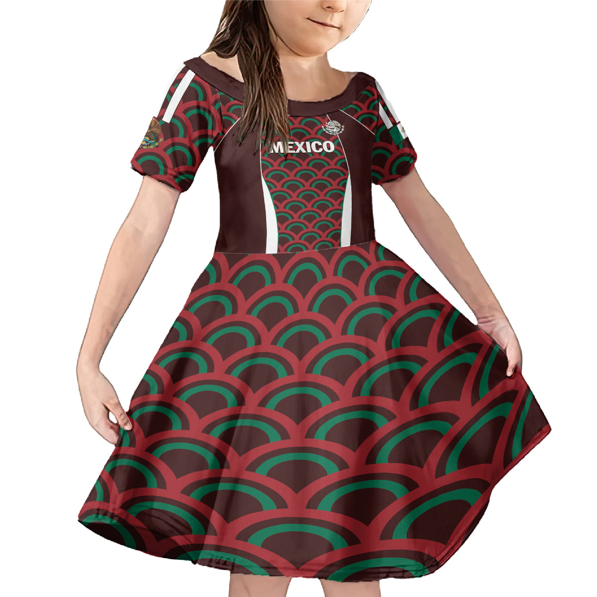 Personalized Mexico 2024 Football Family Matching Mermaid Dress and Hawaiian Shirt Come On El Tri - Wonder Print Shop