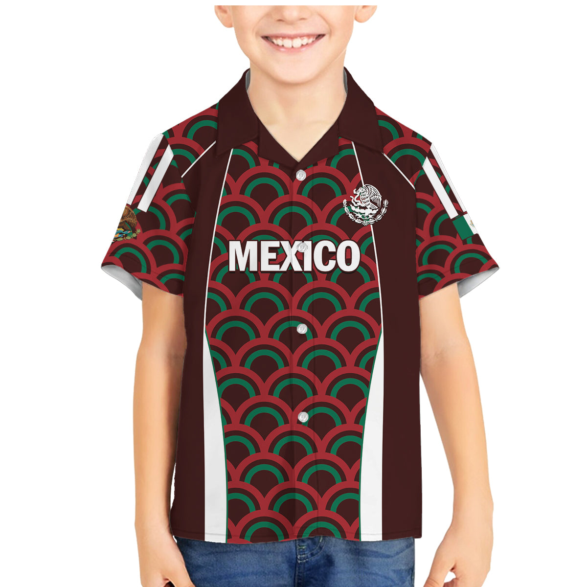 Personalized Mexico 2024 Football Family Matching Mermaid Dress and Hawaiian Shirt Come On El Tri - Wonder Print Shop