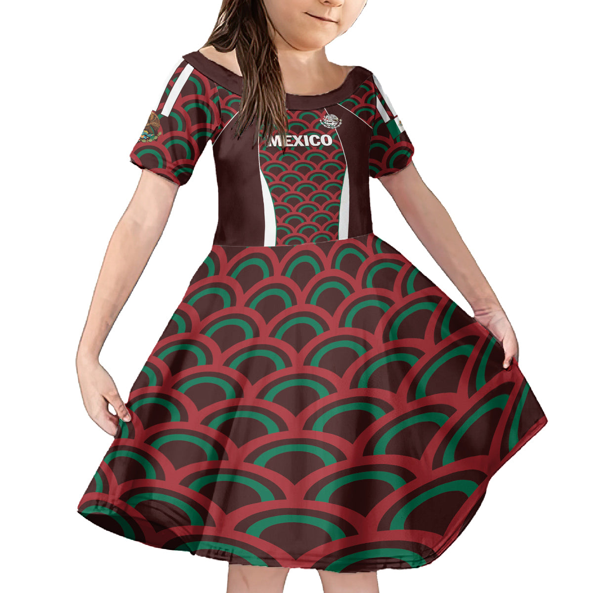 Personalized Mexico 2024 Football Family Matching Off Shoulder Maxi Dress and Hawaiian Shirt Come On El Tri - Wonder Print Shop