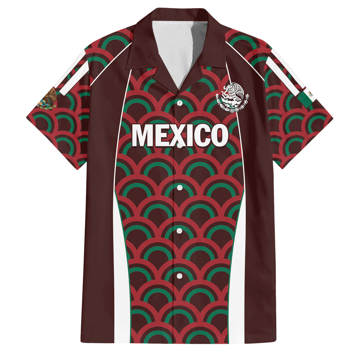 Personalized Mexico 2024 Football Family Matching Off Shoulder Short Dress and Hawaiian Shirt Come On El Tri - Wonder Print Shop
