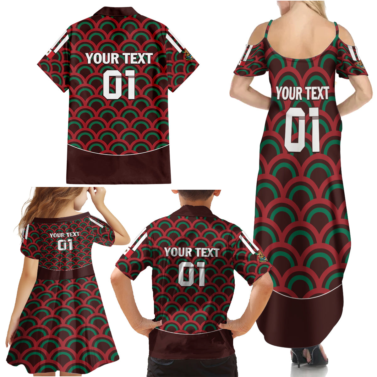 Personalized Mexico 2024 Football Family Matching Summer Maxi Dress and Hawaiian Shirt Come On El Tri - Wonder Print Shop