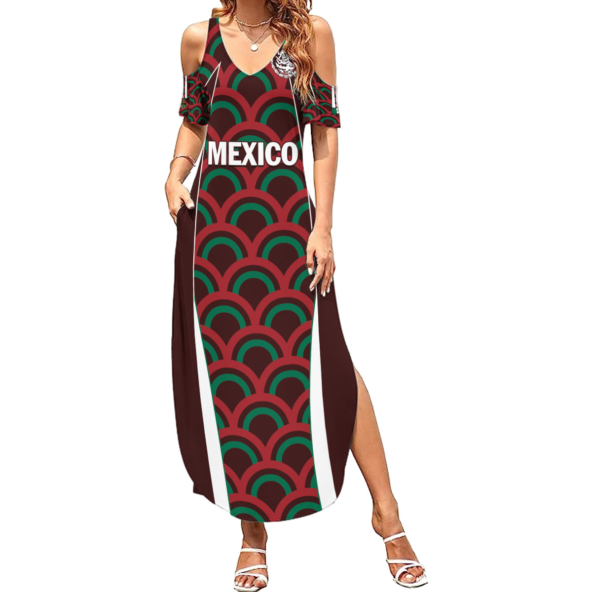 Personalized Mexico 2024 Football Family Matching Summer Maxi Dress and Hawaiian Shirt Come On El Tri - Wonder Print Shop