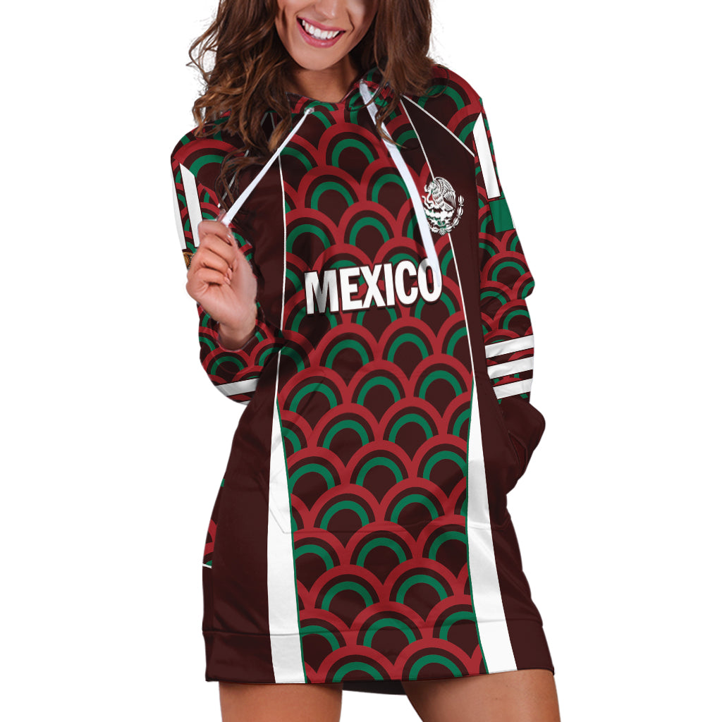 Personalized Mexico 2024 Football Hoodie Dress Come On El Tri - Wonder Print Shop