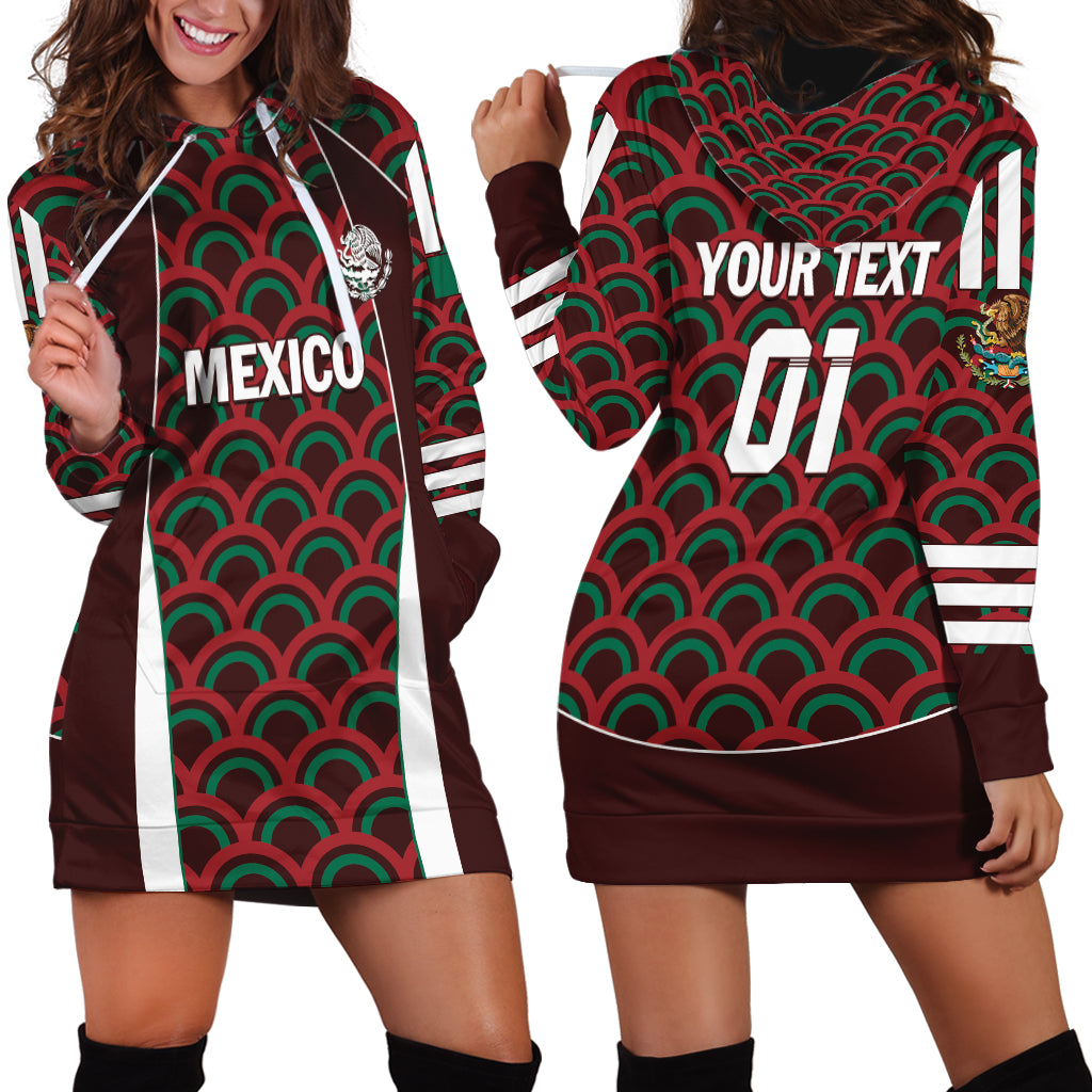Personalized Mexico 2024 Football Hoodie Dress Come On El Tri - Wonder Print Shop