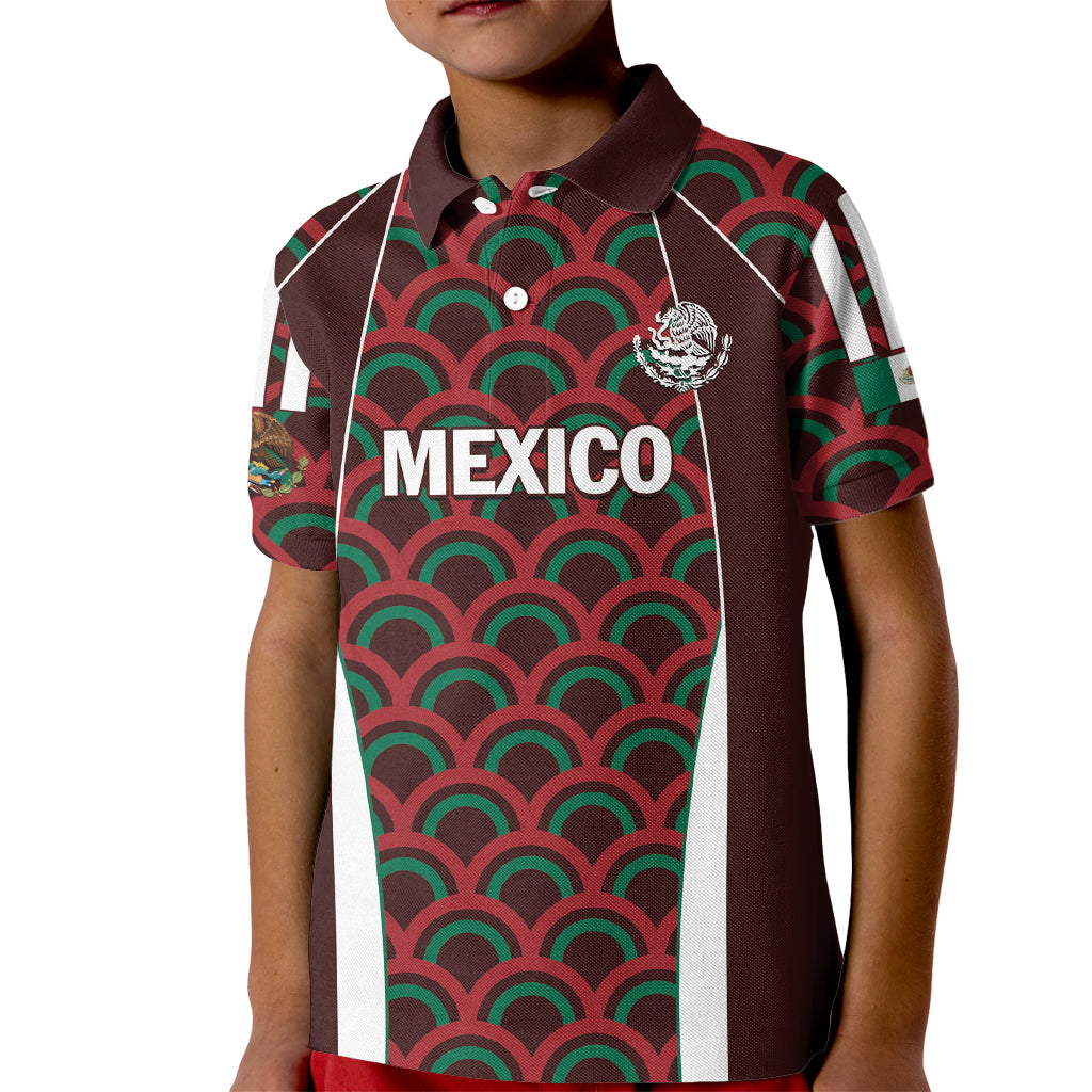Personalized Mexico 2024 Football Kid Polo Shirt Come On El Tri - Wonder Print Shop