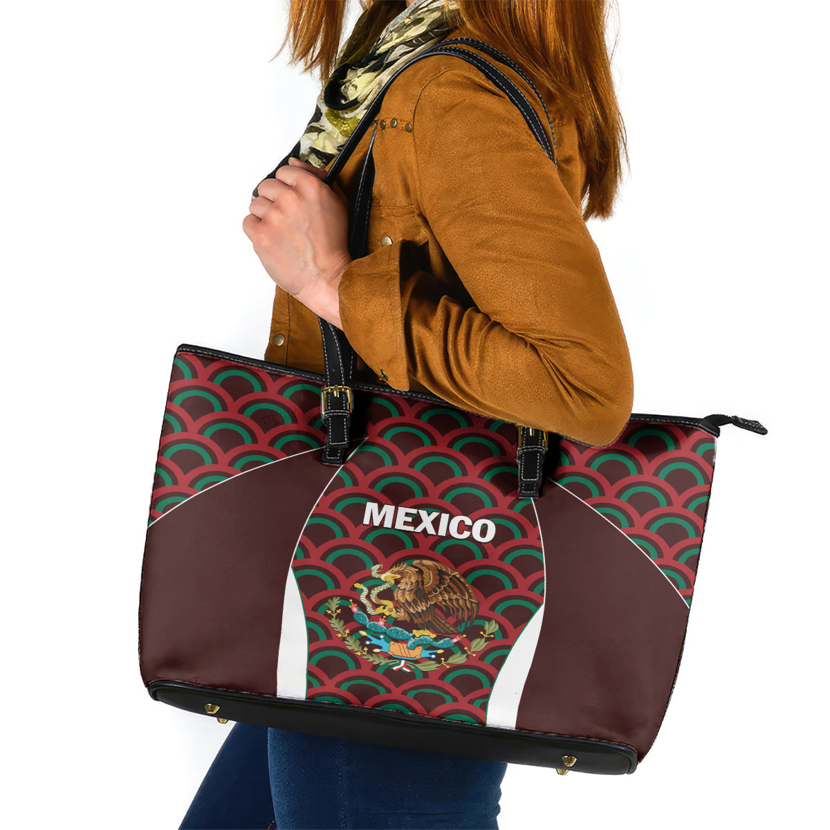 Mexico 2024 Football Leather Tote Bag Come On El Tri - Wonder Print Shop