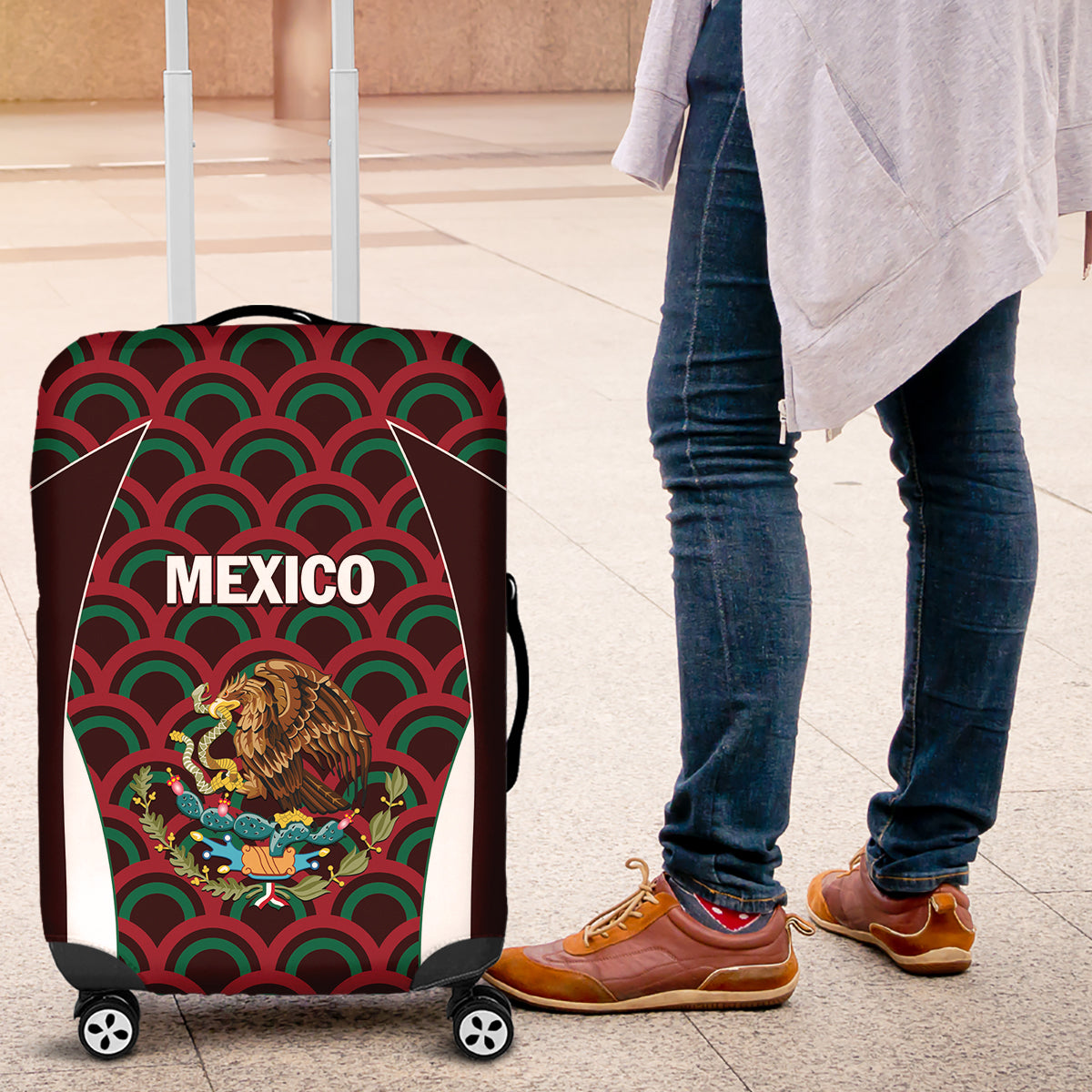 Mexico 2024 Football Luggage Cover Come On El Tri - Wonder Print Shop