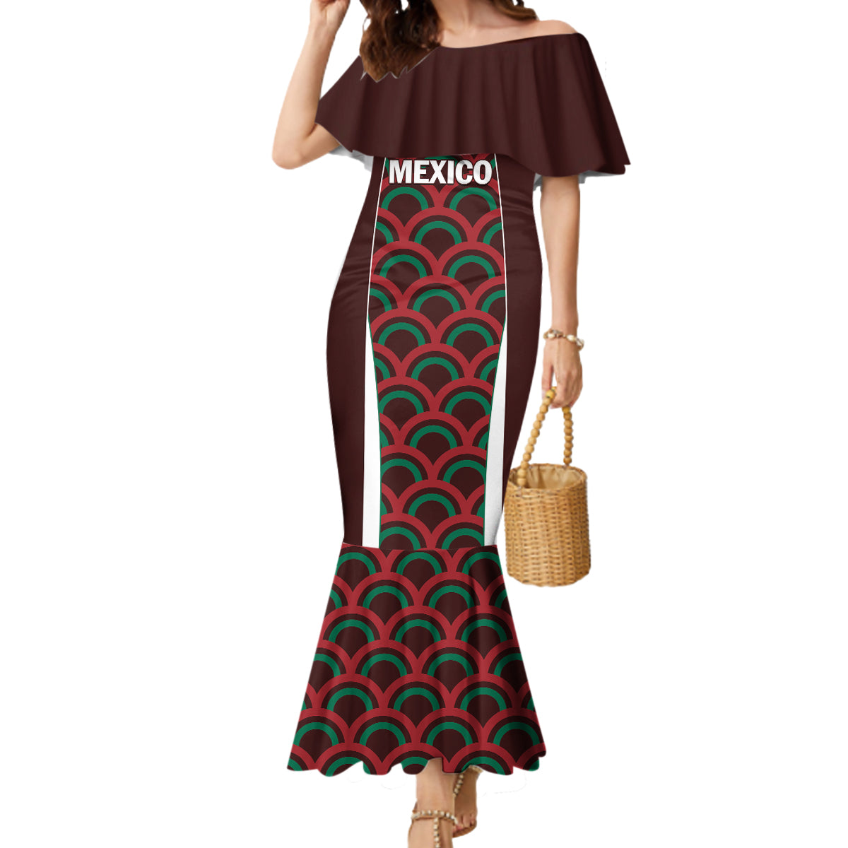 Personalized Mexico 2024 Football Mermaid Dress Come On El Tri - Wonder Print Shop