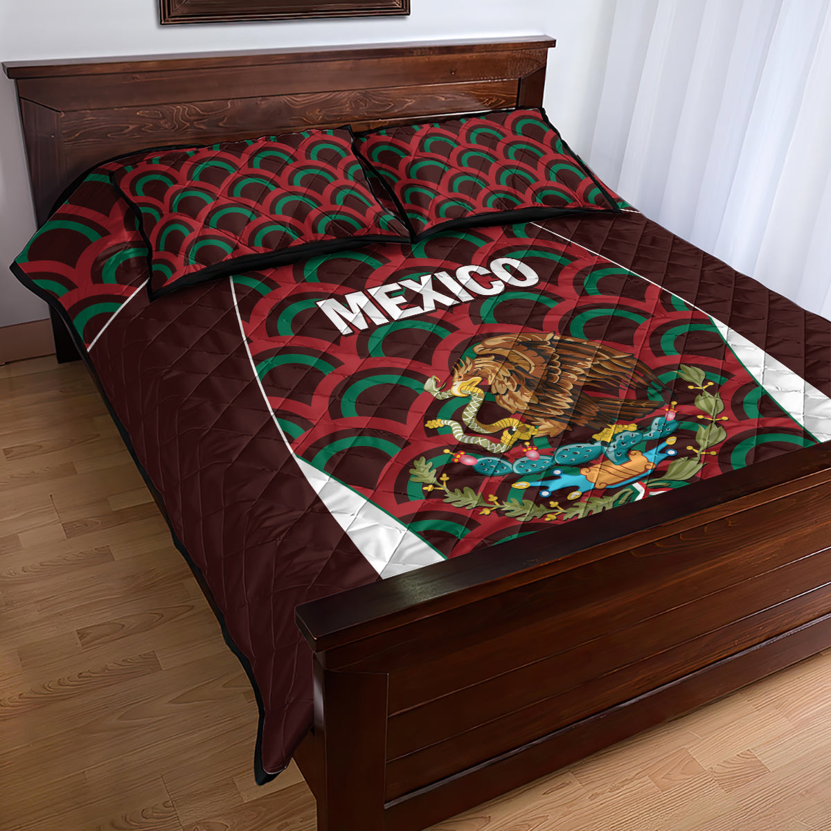 Mexico 2024 Football Quilt Bed Set Come On El Tri - Wonder Print Shop