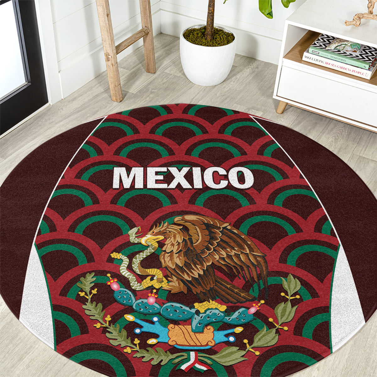 Mexico 2024 Football Round Carpet Come On El Tri