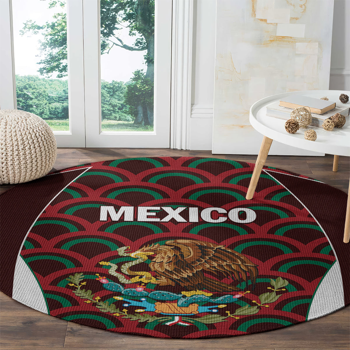 Mexico 2024 Football Round Carpet Come On El Tri