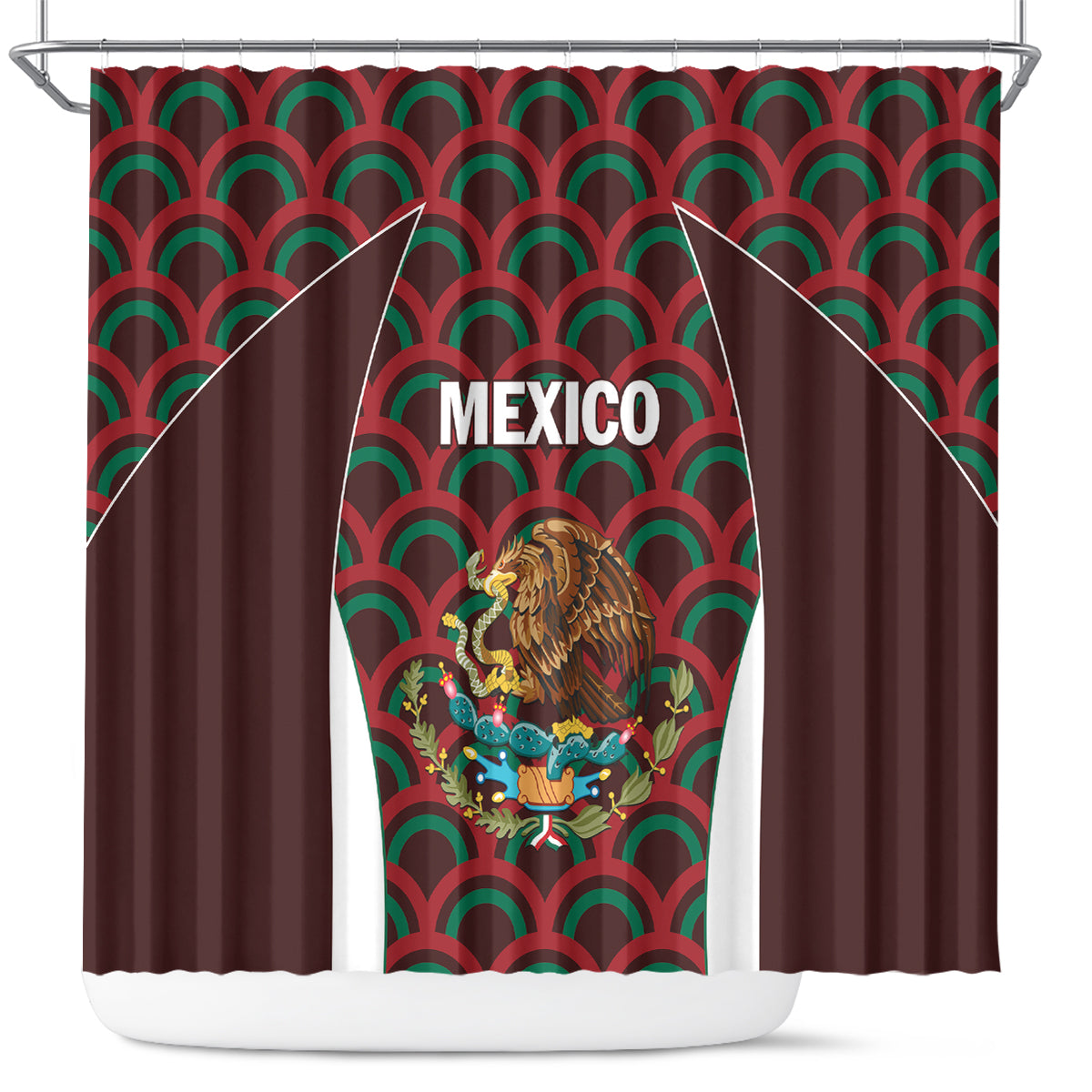 Mexico 2024 Football Shower Curtain Come On El Tri
