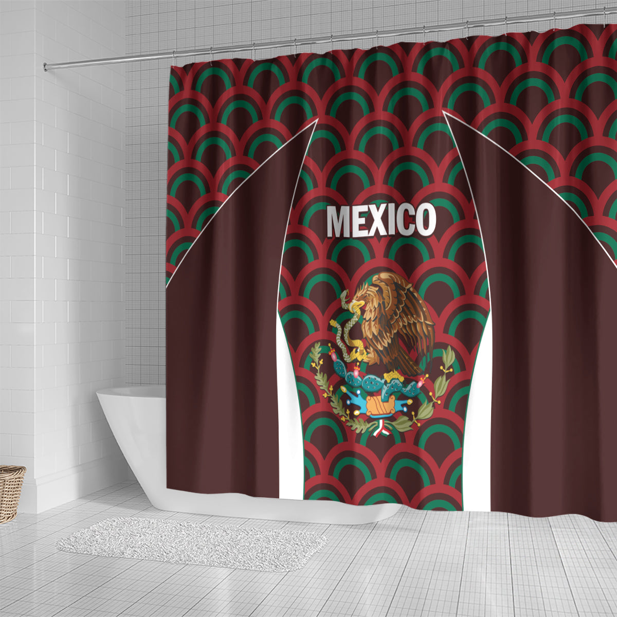 Mexico 2024 Football Shower Curtain Come On El Tri