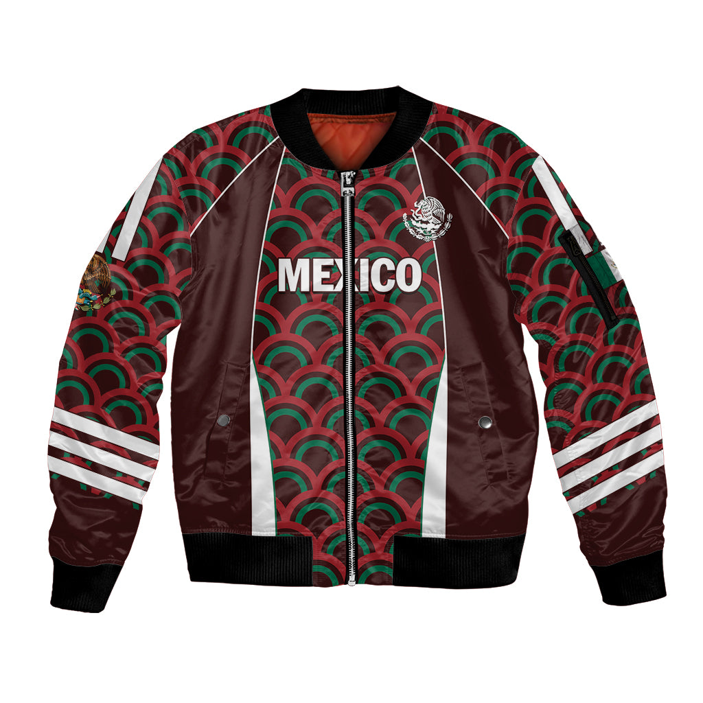 Personalized Mexico 2024 Football Sleeve Zip Bomber Jacket Come On El Tri - Wonder Print Shop