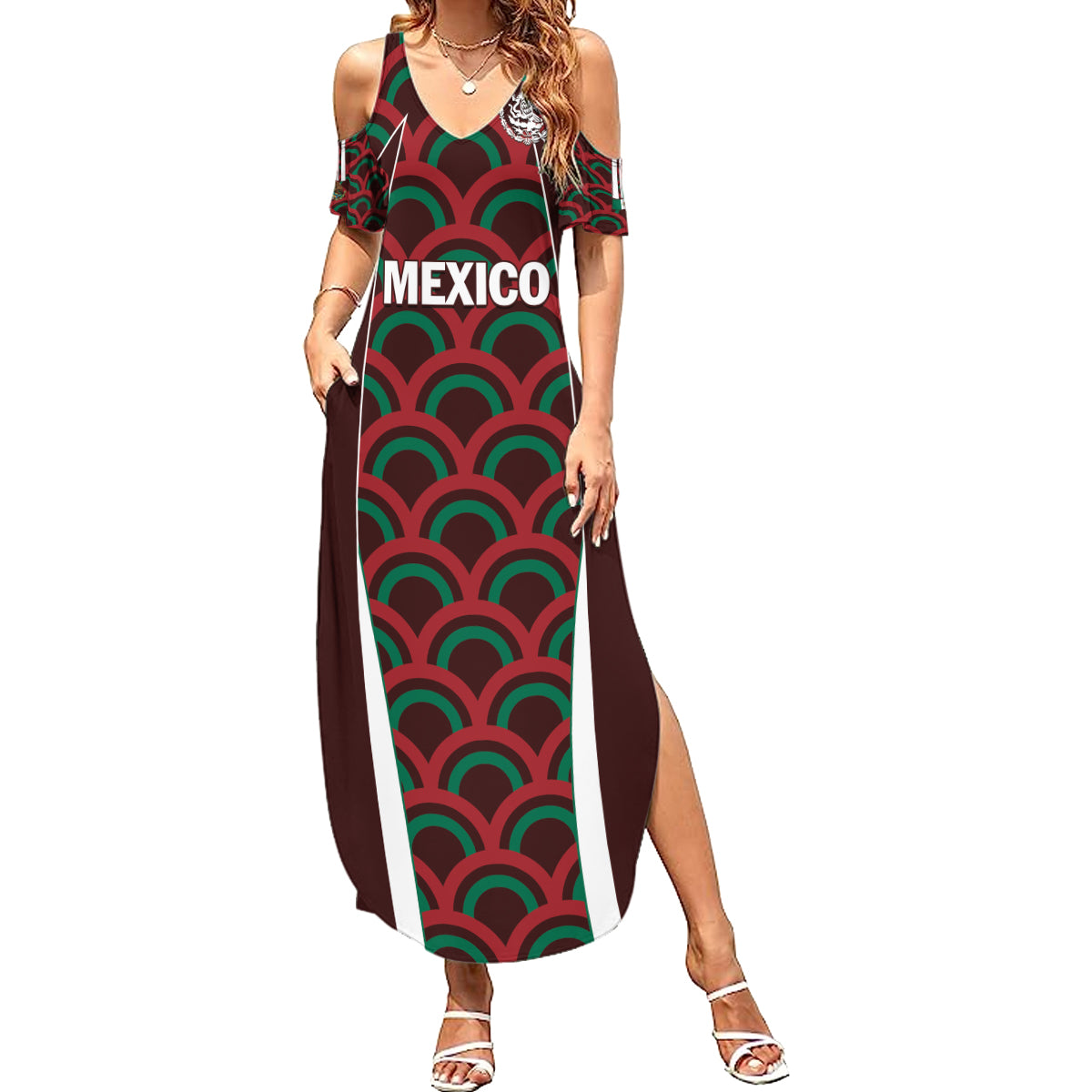 Personalized Mexico 2024 Football Summer Maxi Dress Come On El Tri - Wonder Print Shop