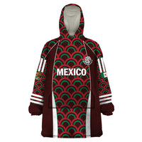 Personalized Mexico 2024 Football Wearable Blanket Hoodie Come On El Tri - Wonder Print Shop