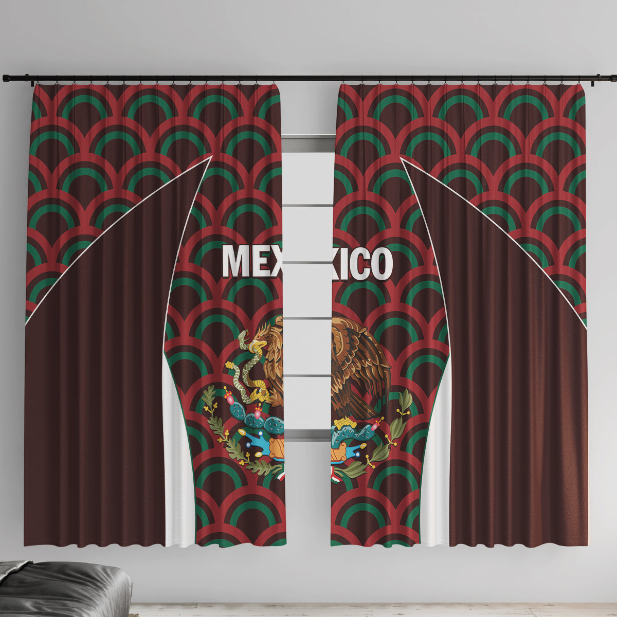 Mexico 2024 Football Window Curtain Come On El Tri - Wonder Print Shop