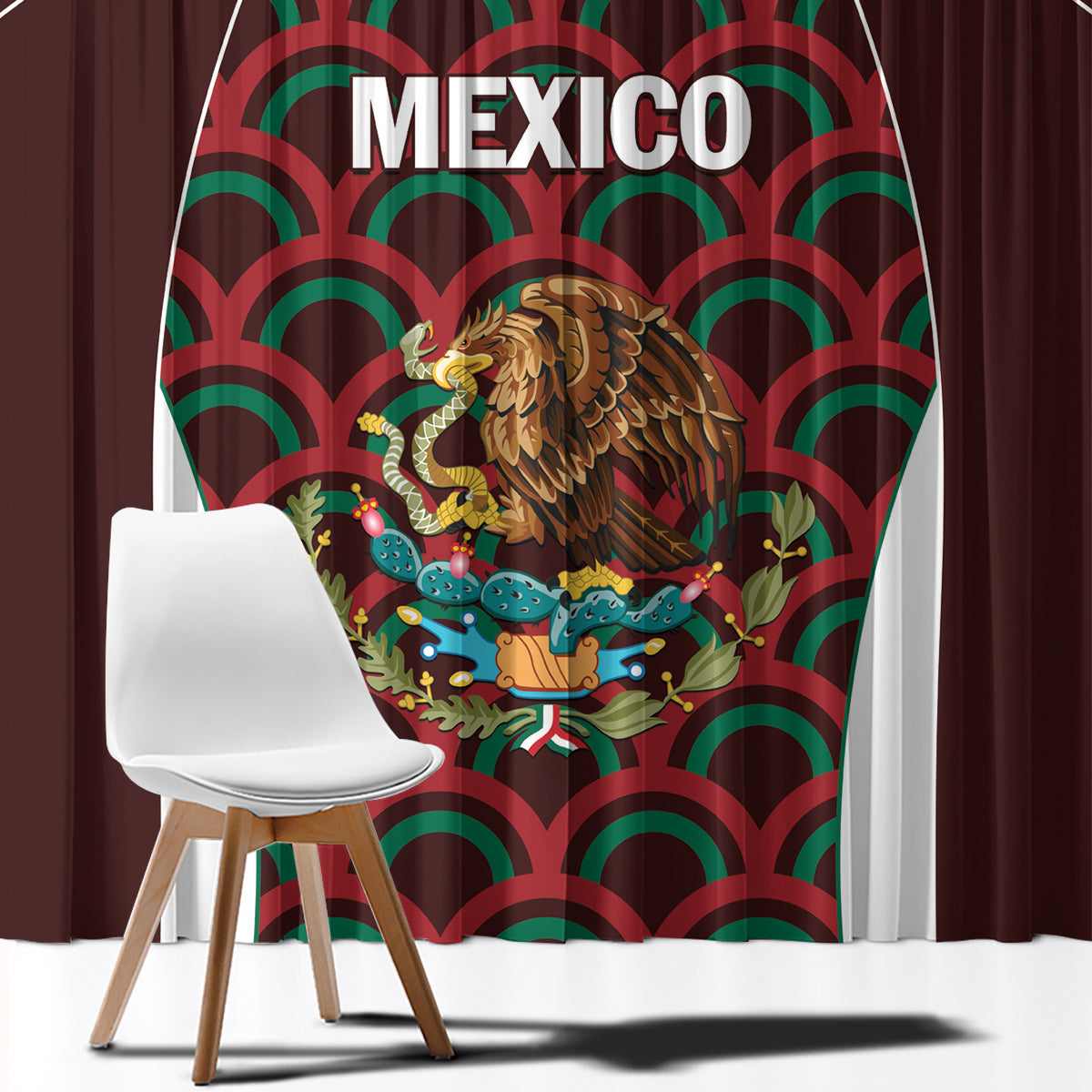 Mexico 2024 Football Window Curtain Come On El Tri - Wonder Print Shop
