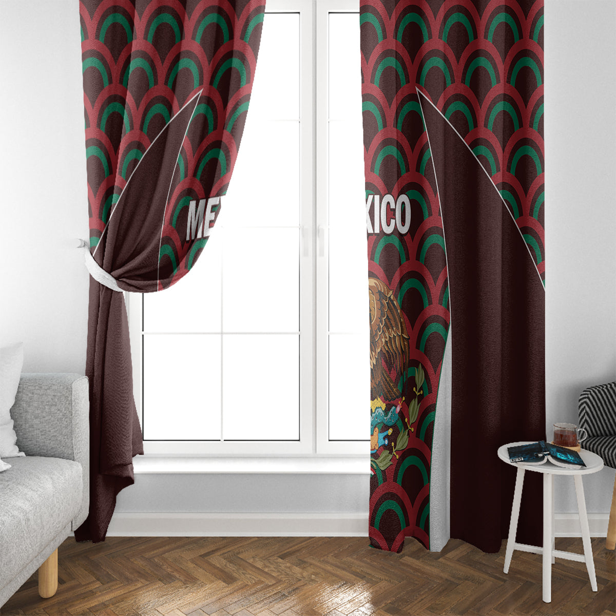 Mexico 2024 Football Window Curtain Come On El Tri - Wonder Print Shop