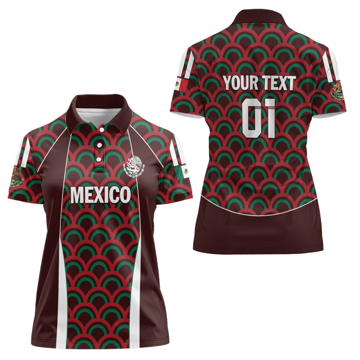 Personalized Mexico 2024 Football Women Polo Shirt Come On El Tri - Wonder Print Shop