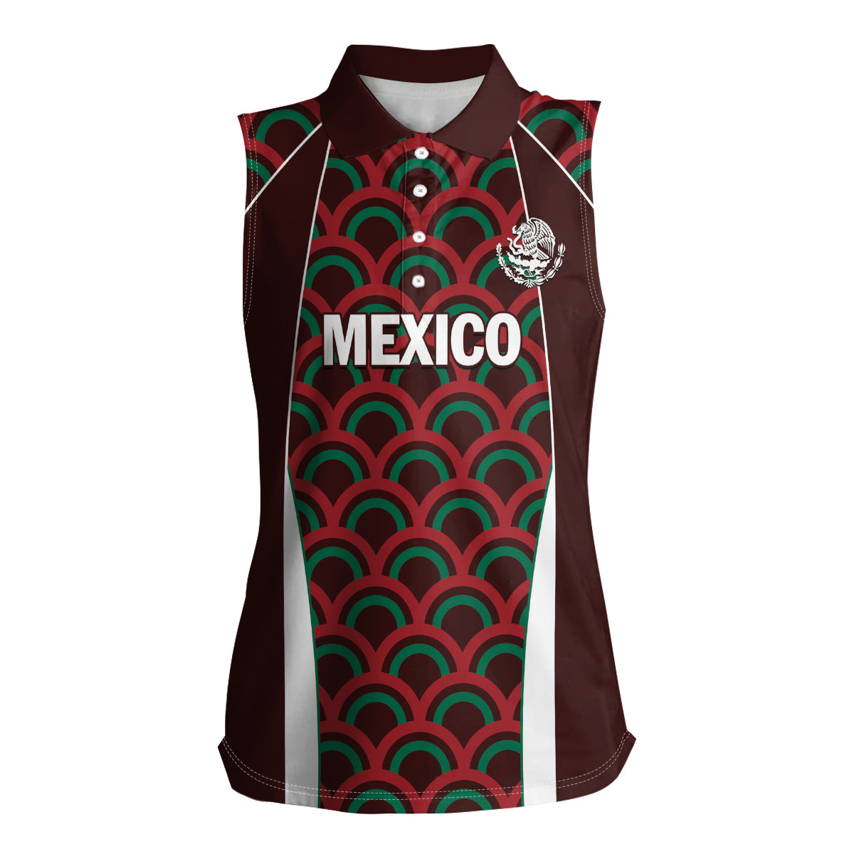 Personalized Mexico 2024 Football Women Sleeveless Polo Shirt Come On El Tri - Wonder Print Shop
