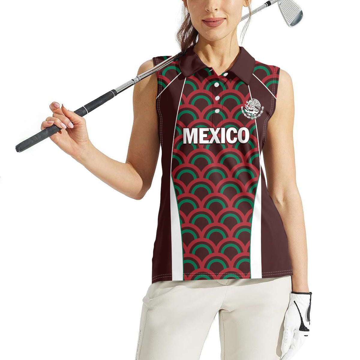Personalized Mexico 2024 Football Women Sleeveless Polo Shirt Come On El Tri - Wonder Print Shop