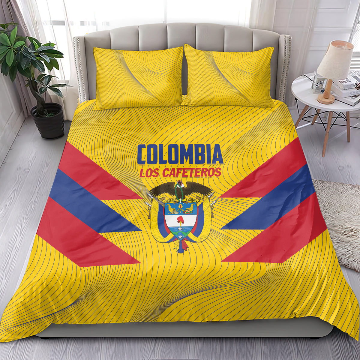 Colombia 2024 Football Bedding Set Go Los Cafeteros - Wonder Print Shop