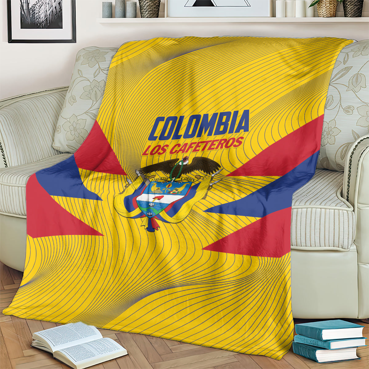 Colombia 2024 Football Blanket Go Los Cafeteros